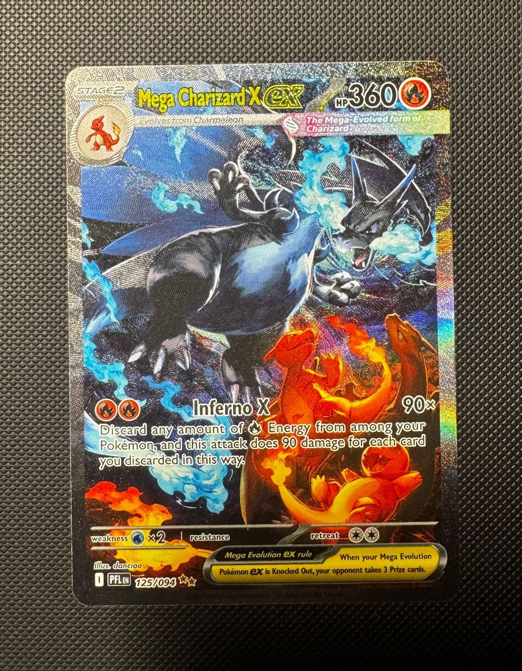 Pokémon Carte collezionabili: Pokemon Mega Charizard X Ex SAR PFL 125/94 EN – Usato da Eschen venduto da SenseiS3 1