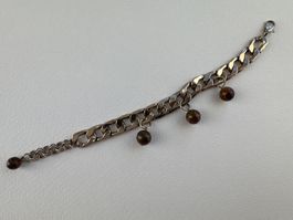 Trendiges Armband mit Tigerauge-Anhängern