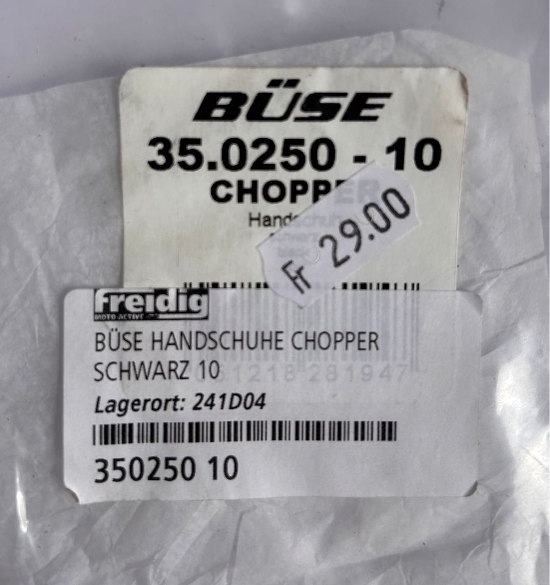 Altri accessori da uomo: Leder Handschuhe Chopper Gr.9 Schwarz Neu – Nuovo e nell'imballaggio originale da Zürich venduto da bopeja 3