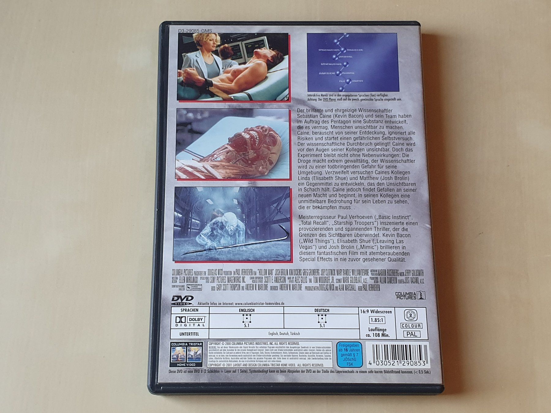 Tous les DVDs: Hollow Man – D'occasion à Stansstad par collectorsshop 1