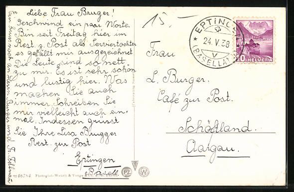 Cartoline postali: Eptingen, Ortsansicht aus der Vogelschau – Usato da Berlin venduto da bartko-reher 1