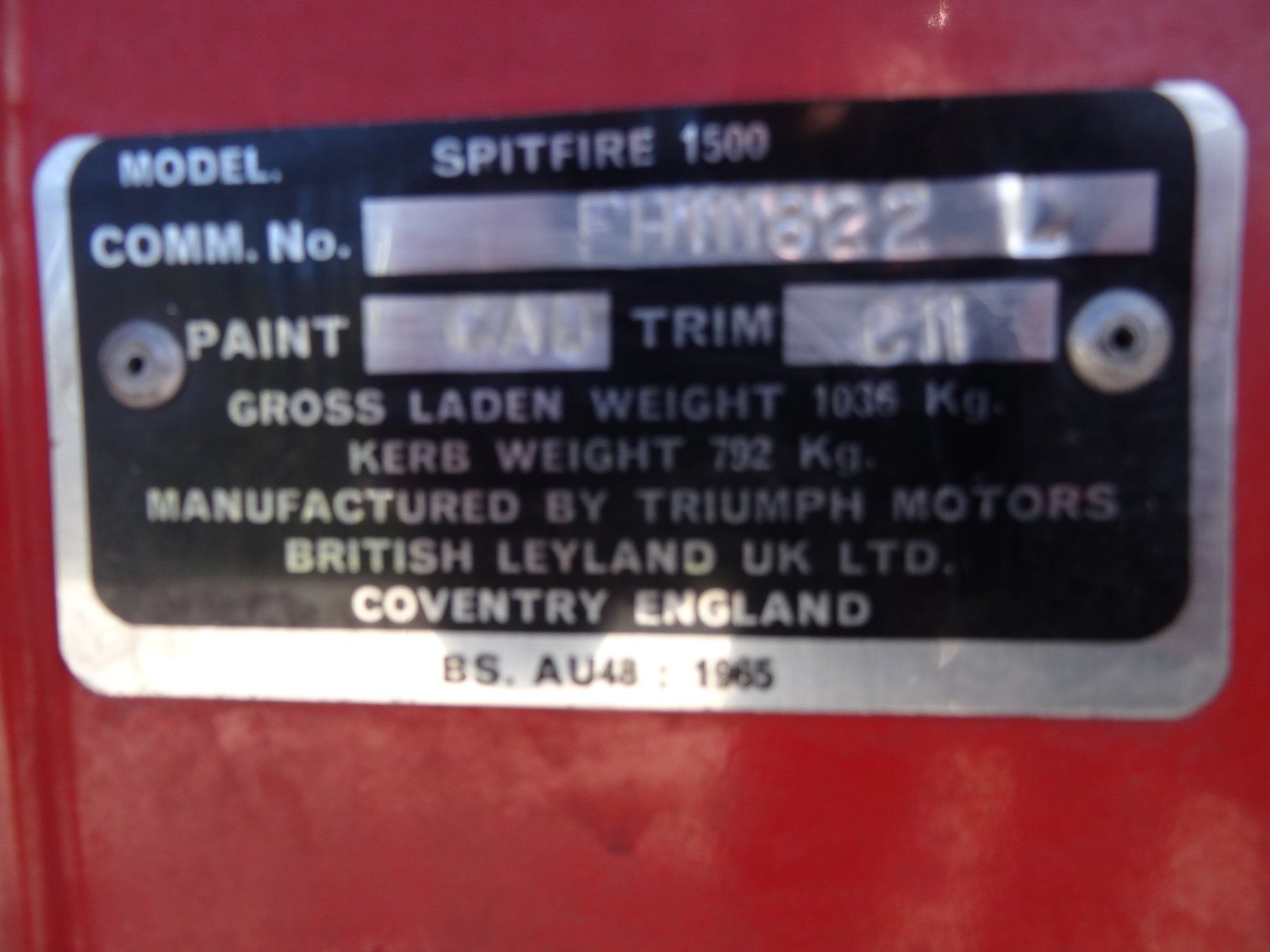 Triumph Automobili: TRIUMPH Spitfire 1500 Vétéran – Usato da Goumoens la Ville venduto da claudolly 8
