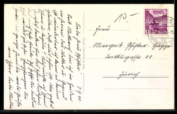 Ansichtskarten: AK Heiden, Ortsansicht, 1940 – Gebraucht aus Berlin von bartko-reher 1