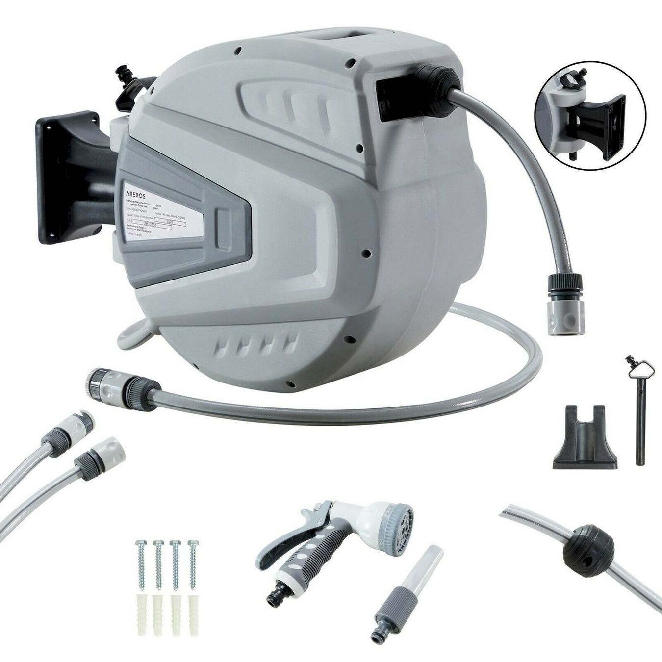 Tubi & Tubi flessibili: Gartenschlauchaufroller Grau 30 m – Nuovo e nell'imballaggio originale da Bottighofen venduto da zaap