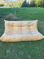 Canapé Togo Ligne Roset cuir beige vintage 