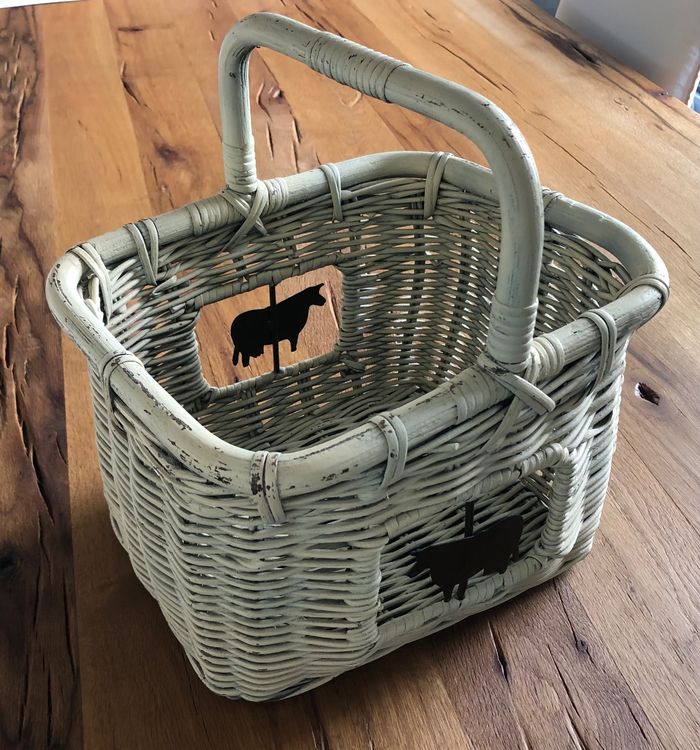 Altro per la casa: Weidekörbli, Dekokorb mit Kuhmotiv, Vintage Look – Usato da Bülach venduto da rol_2mmy
