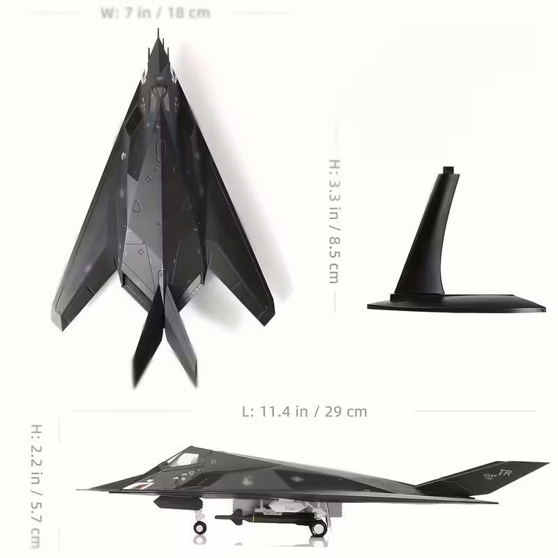 Modellbausätze & Standmodelle: F-117 Stealth-Flugzeugmodell - Diecast Kampfjet-Replik 1:72 – Neu (gemäss Beschreibung) aus Hünenberg See von Rroger911 5