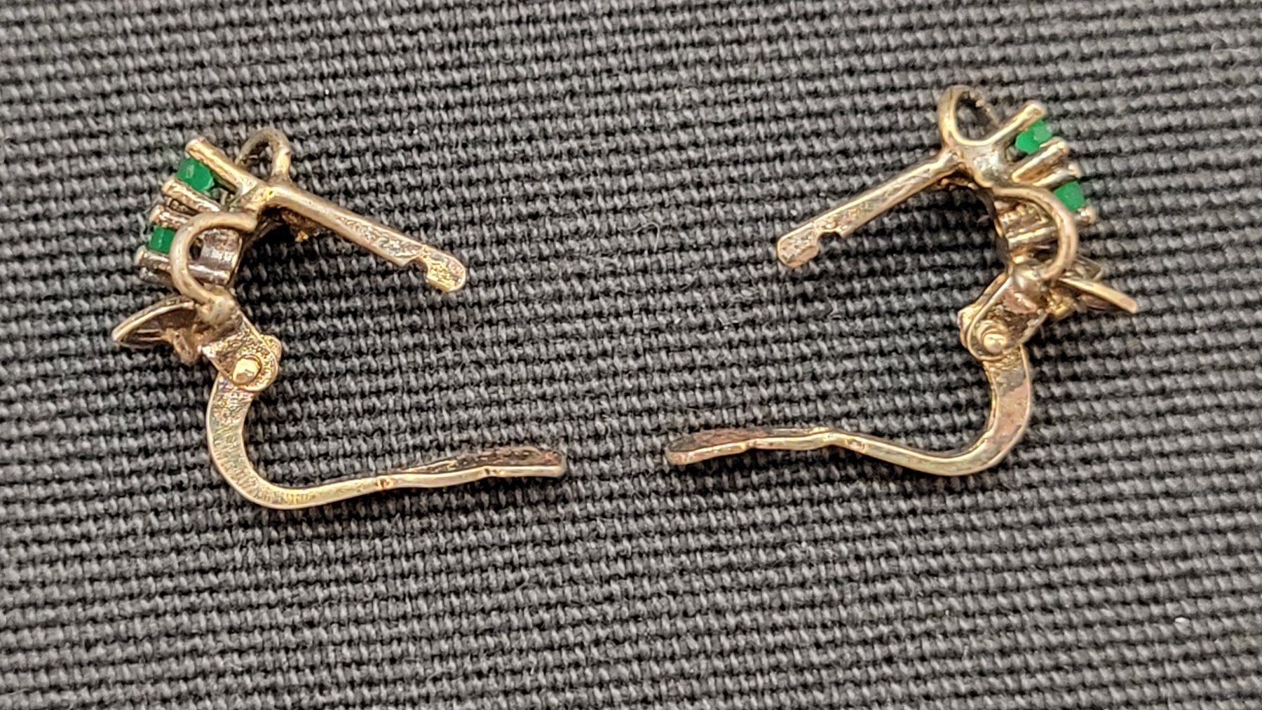 Orecchini pendenti & Orecchini a lobo: Alter Ohrschmuck mit Stern-Punze – Usato da Basel venduto da spinne02 6