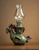 Lampe a petrole en ceramic