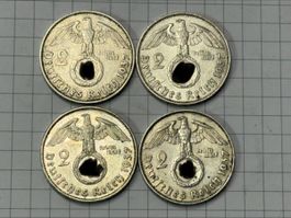 Lot Deutsches Reich - 2 Reichsmark 1937 D,E,G,J