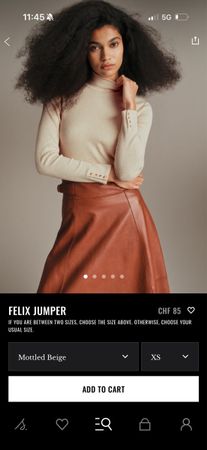 Sezane Pullover Felix gerippt Beige Grösse XS neuwertig