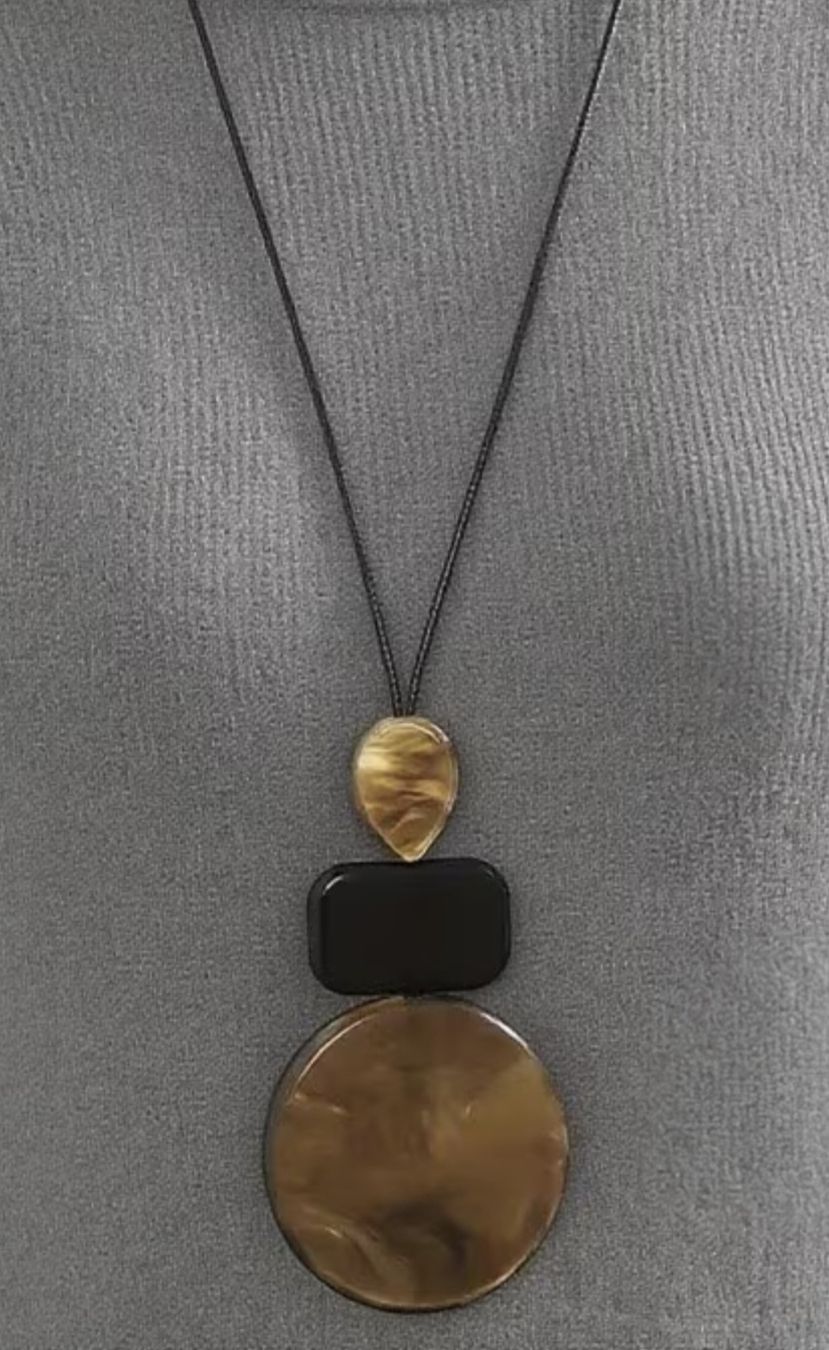 Catenine: Collana con pendententi marrone e nero – Nuovo (secondo la descrizione) da Giubiasco venduto da Stefaniav 3