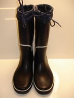 Vintage blaue Romika Gummi-/Segelstiefel 'Jeanie', Grösse 42