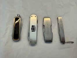 Konvolut mit 4 verschiedenen Werbe-Taschenmessern