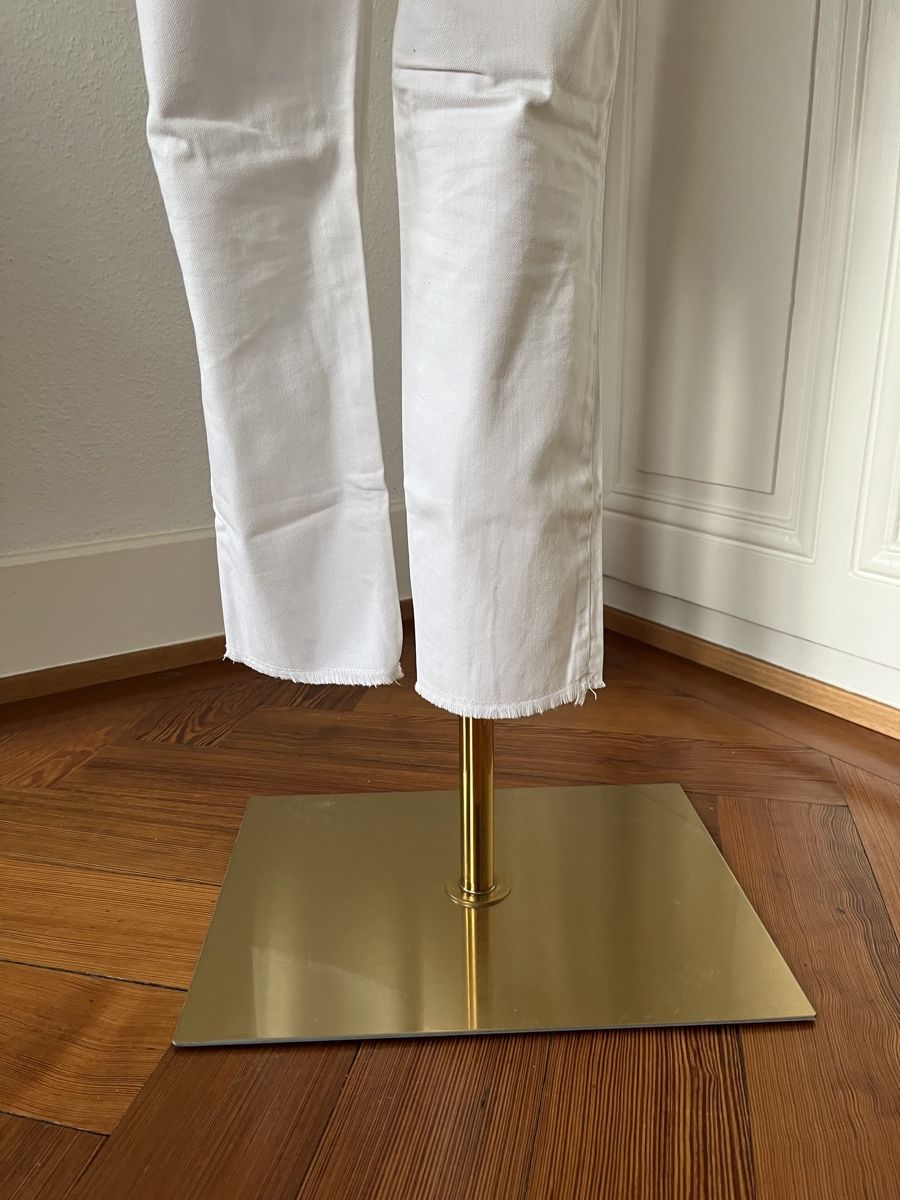 Zara Jeans: Zara Basic White Distressed Cropped Jeans - Summer 👖 – Usato da Mies venduto da Nib2011 8