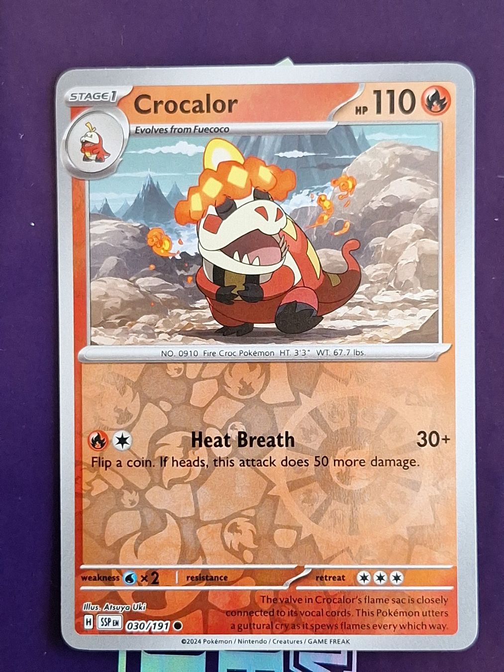 Pokémon Carte collezionabili: Crocalor - Reverse Holo - Pokemon Surging Sparks – Usato da Altstätten SG venduto da GGsGameshop