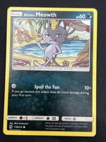 Pokemon Alolan Meowth Karte 118/214 non Holo 2018