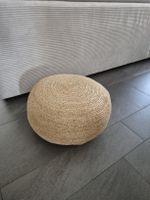 Handgemachter Pouf aus Jute