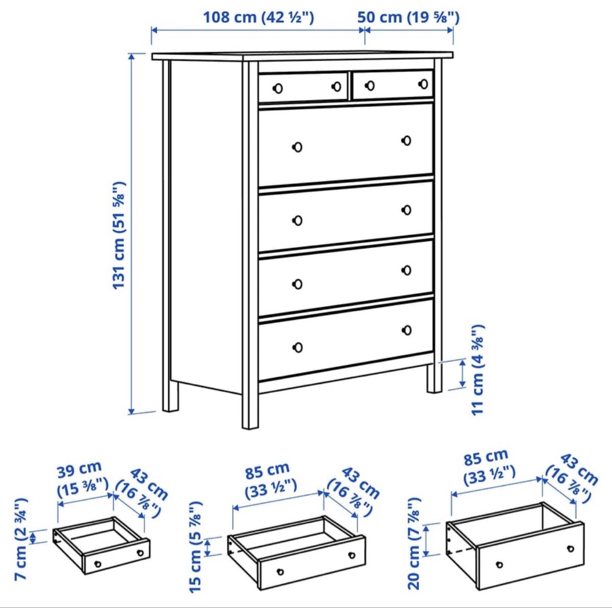 Ikea Cassettiere: Schöne, dunkle HEMNES Kommode von Ikea mit 6 Schubladen – Usato da Basel venduto da nad_m5bh 1