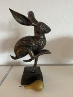 Bronze,  rennender Feldhase
