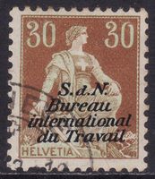 Dienstmarke BIT SBK-Nr. 5 (Helvetia 1923) gestempelt