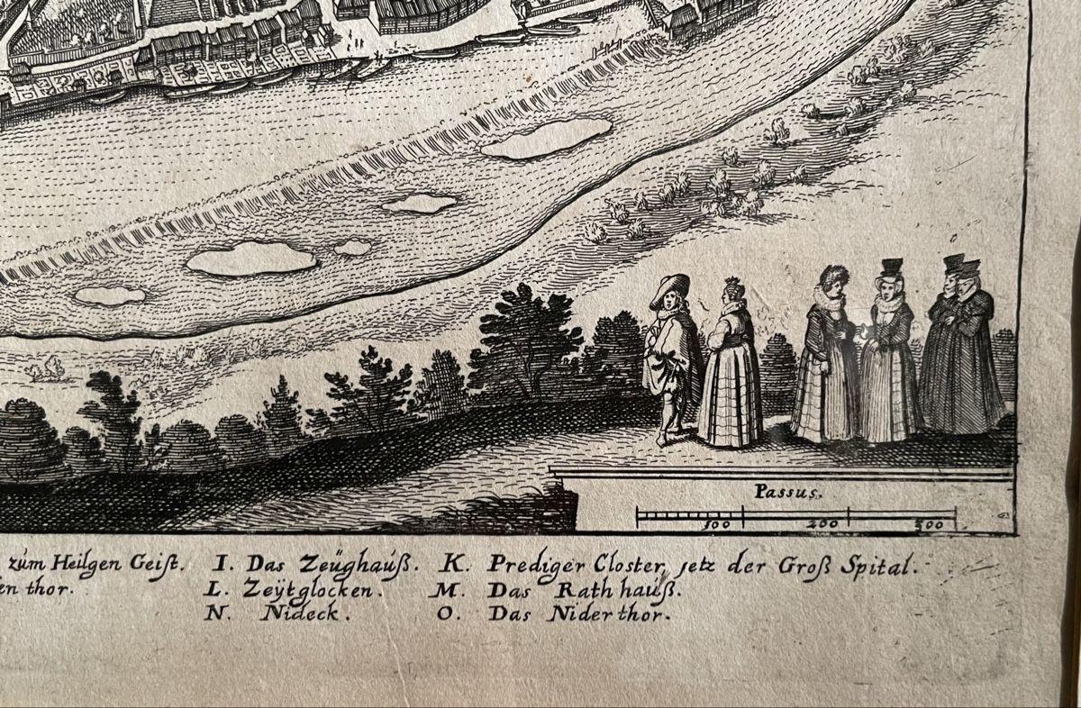 Incisioni: M. Merian Kupferstich Bern 1654 – Usato da Biel/Bienne venduto da Galaq 2