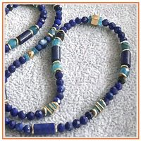 Lapislazuli Collier – Unikat Halskette / Wickelarmband