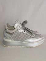 Sneaker Low - BOGNER - 37 - Leder - silber/weiss/grau