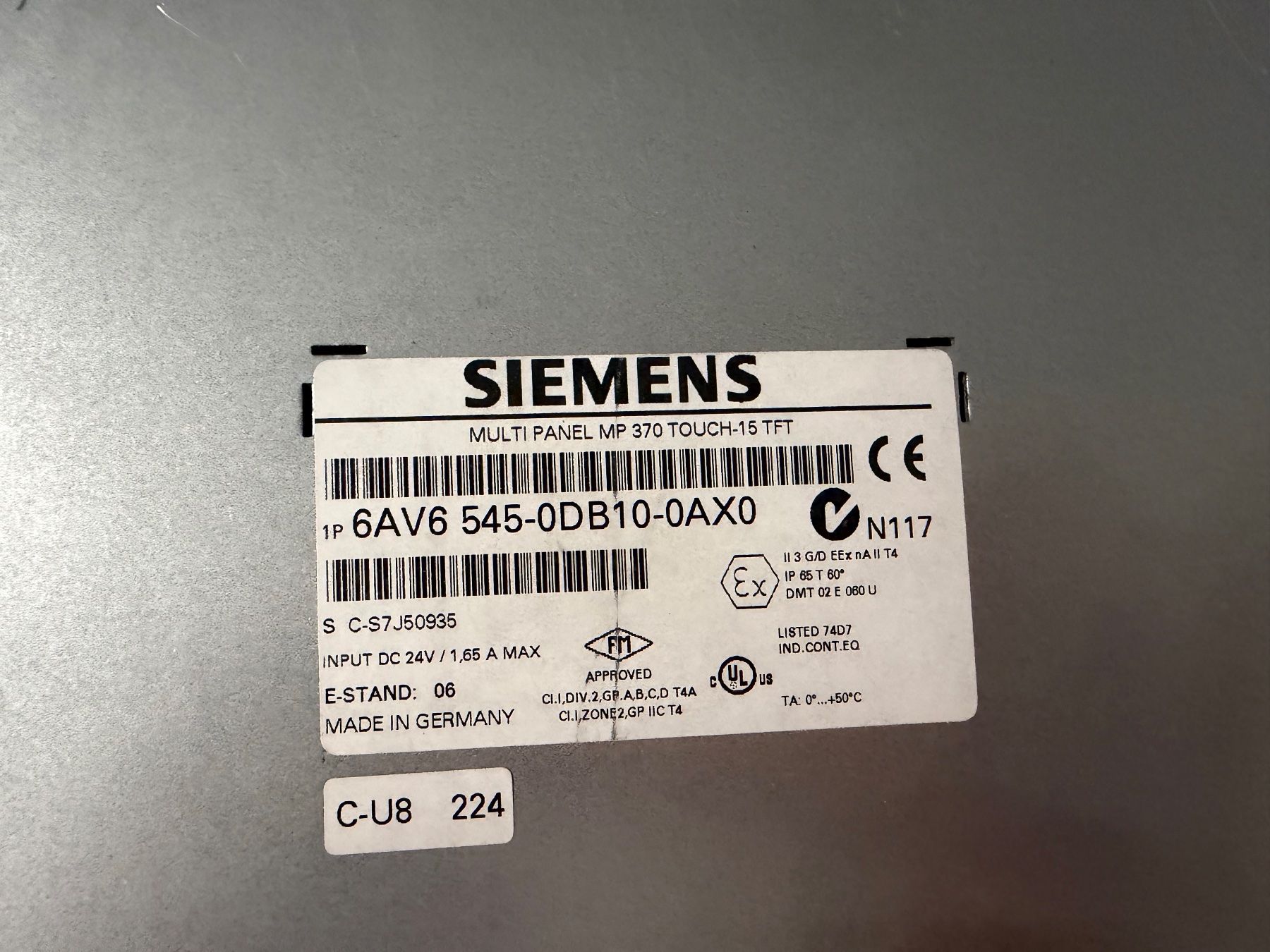 Siemens Steuerung: Siemens SIMATIC MULTI PANEL TOUCH – Gebraucht aus Chavannes-prés-Renens von Noku_1 2