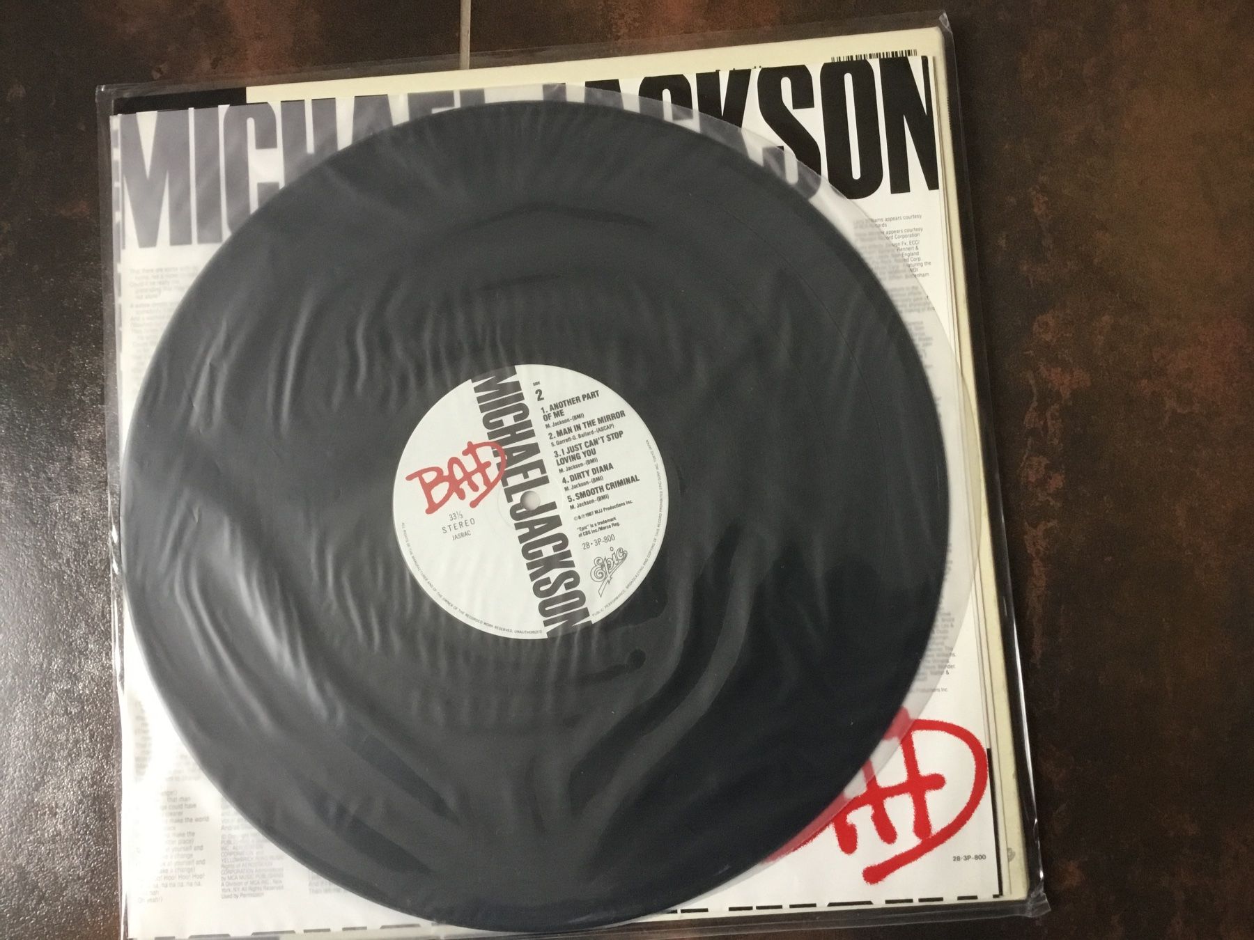 Dischi in vinile: MICHAEL JACKSON BAD EPIC 28 3P-800 Japan LP – Usato da Noes venduto da Orsomarso72 1
