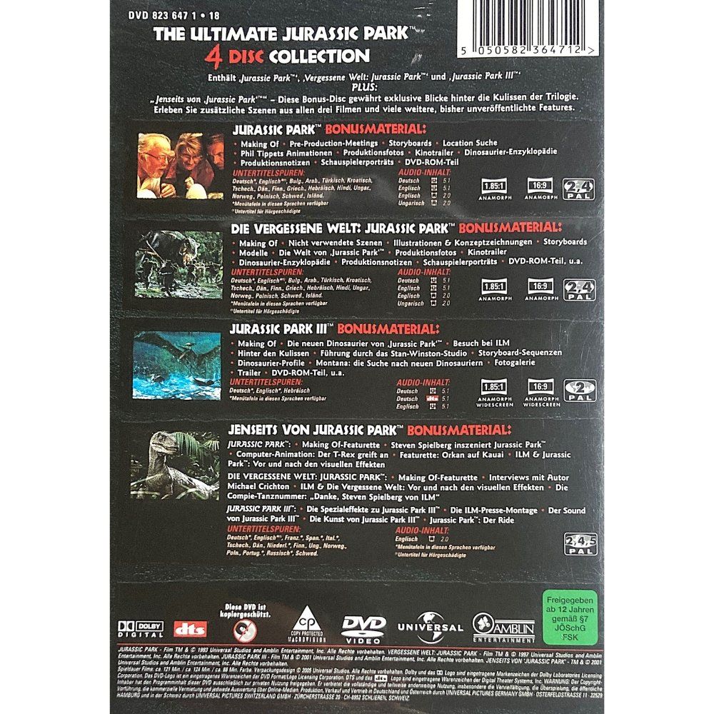 Alle DVDs: Jurassic Park 1-3 - Ultimate Collection Box - DVD – Gebraucht aus Jonschwil von  1