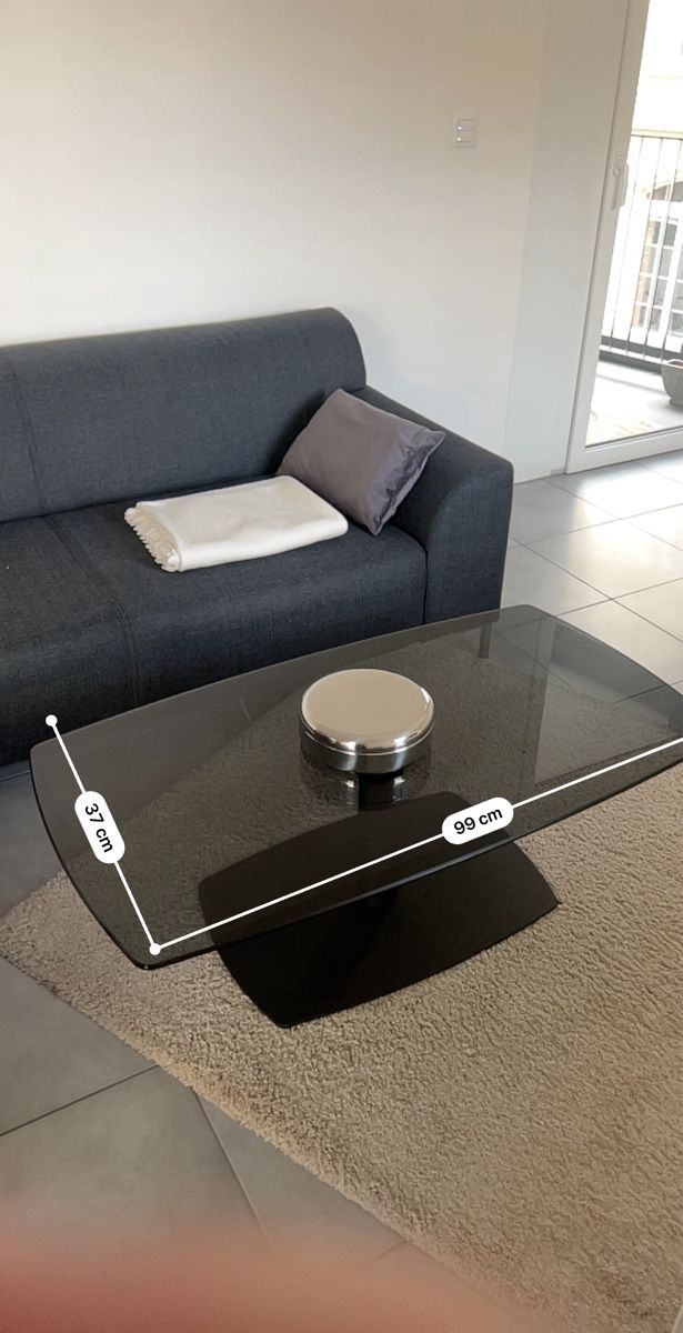 Pfister Tavoli: Eleganter Sofatisch Couchtisch Anthrazit Tisch – Usato da Zürich venduto da tea_dd6k 1
