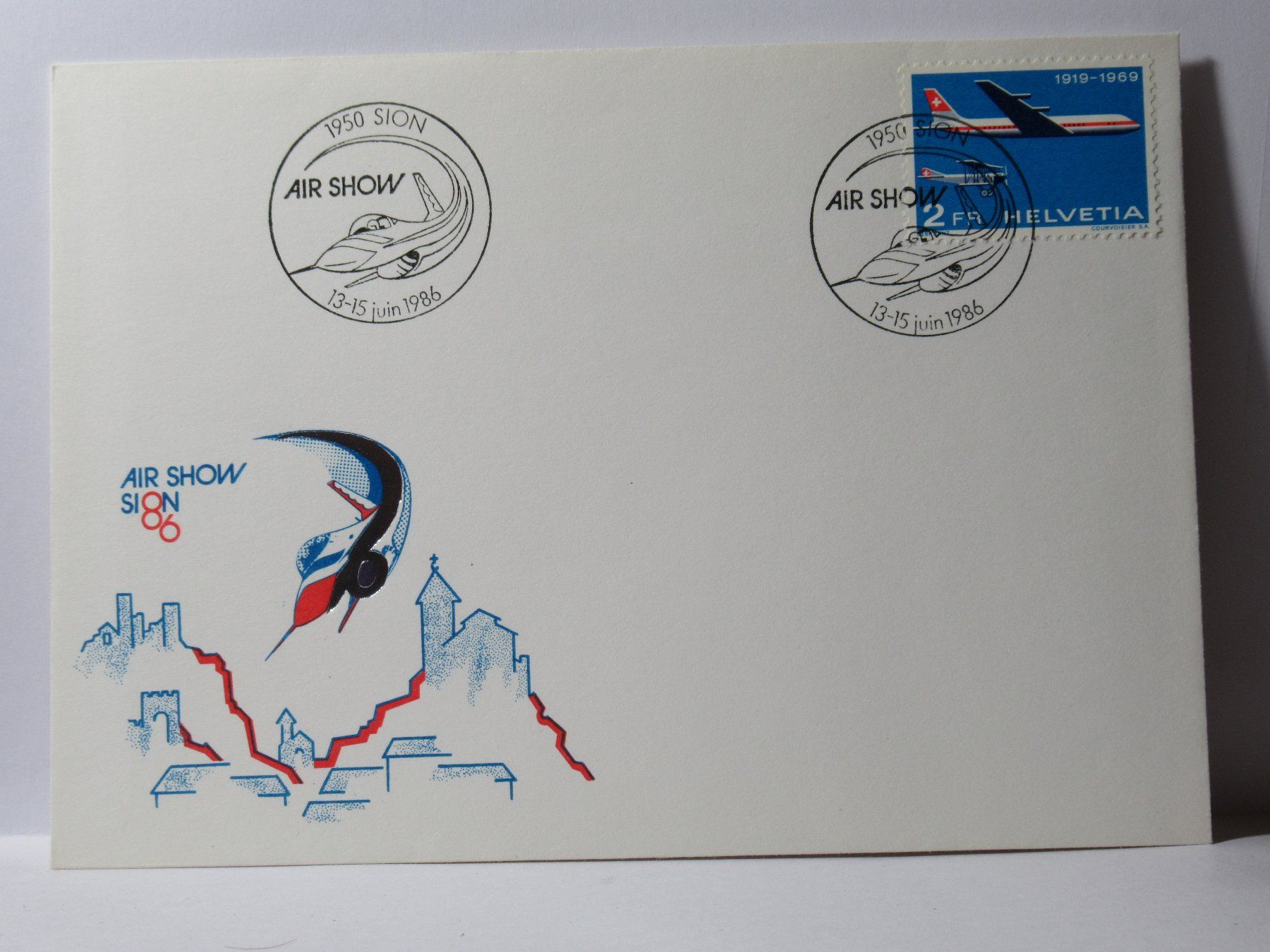 Alle Briefmarken: Brief , AIR  SHOW  SION 1986 – Gebraucht aus Grenchen von Bluemchen1900