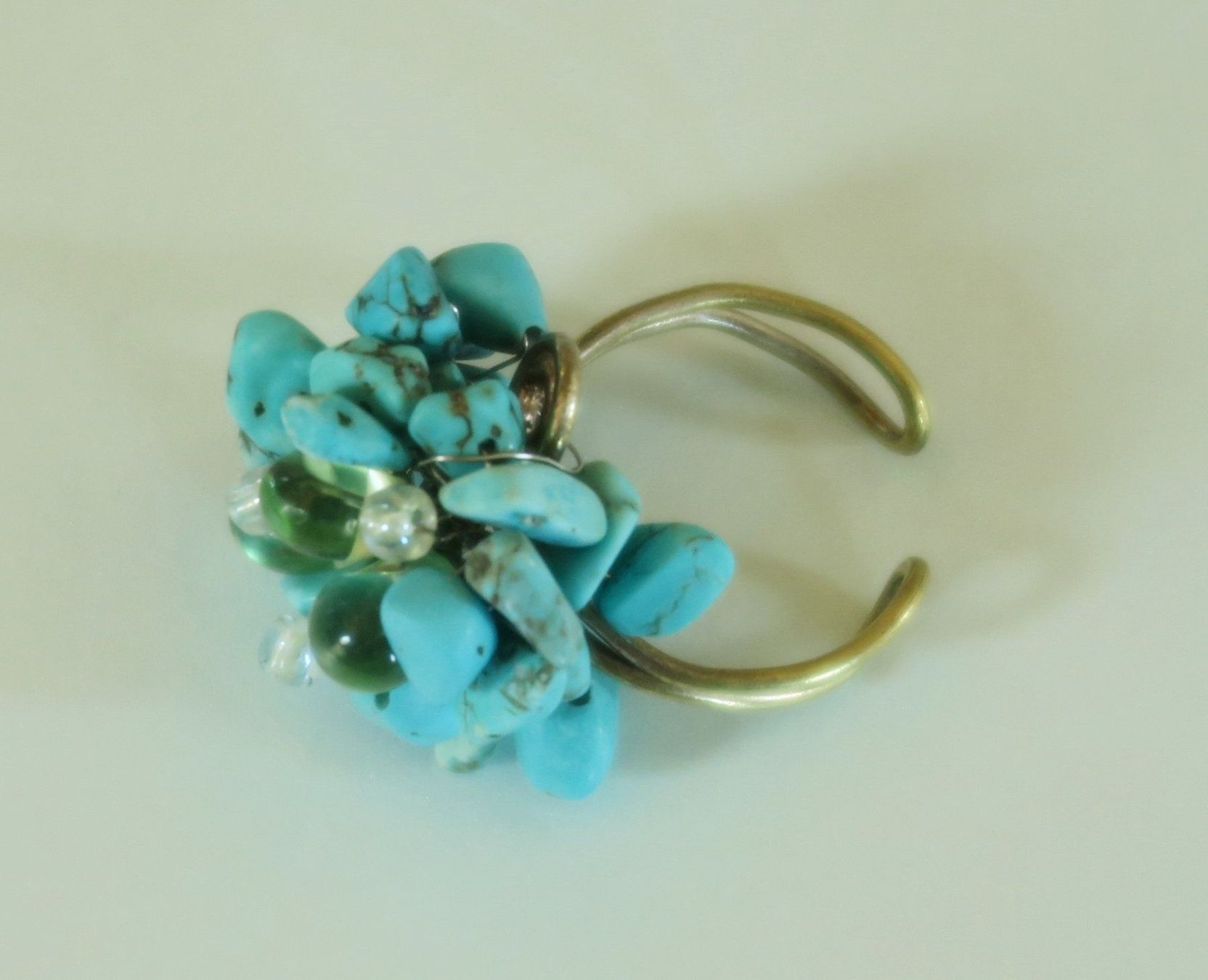 Anelli: Ring "Blume" mit Türkisperlen – Usato da Brittnau venduto da marlenestone 4