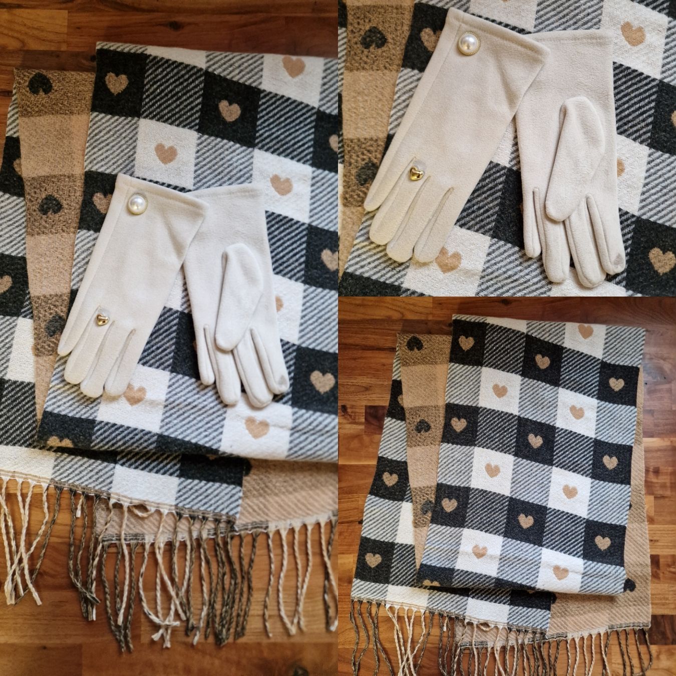 Foulard & Sciarpe: Schal + Handschuhe mit Touch-Funktion – Nuovo e nell'imballaggio originale da St.Peterzell venduto da the2ndchance