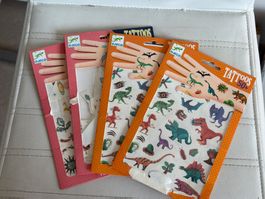 Klebetattoos Djeco Dino und Sweet Dreams 4 Packungen