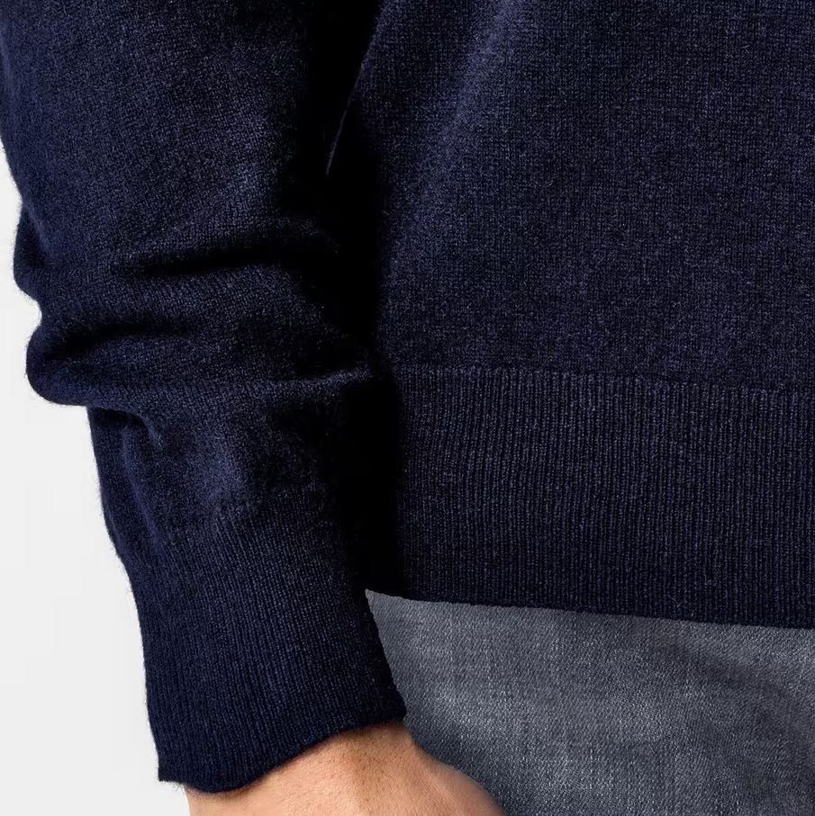 Maglioni & Felpe: Kaschmir Pullover - V-Neck - Navy Blau - NEU! – Nuovo e nell'imballaggio originale da Zug venduto da Skyblue 3
