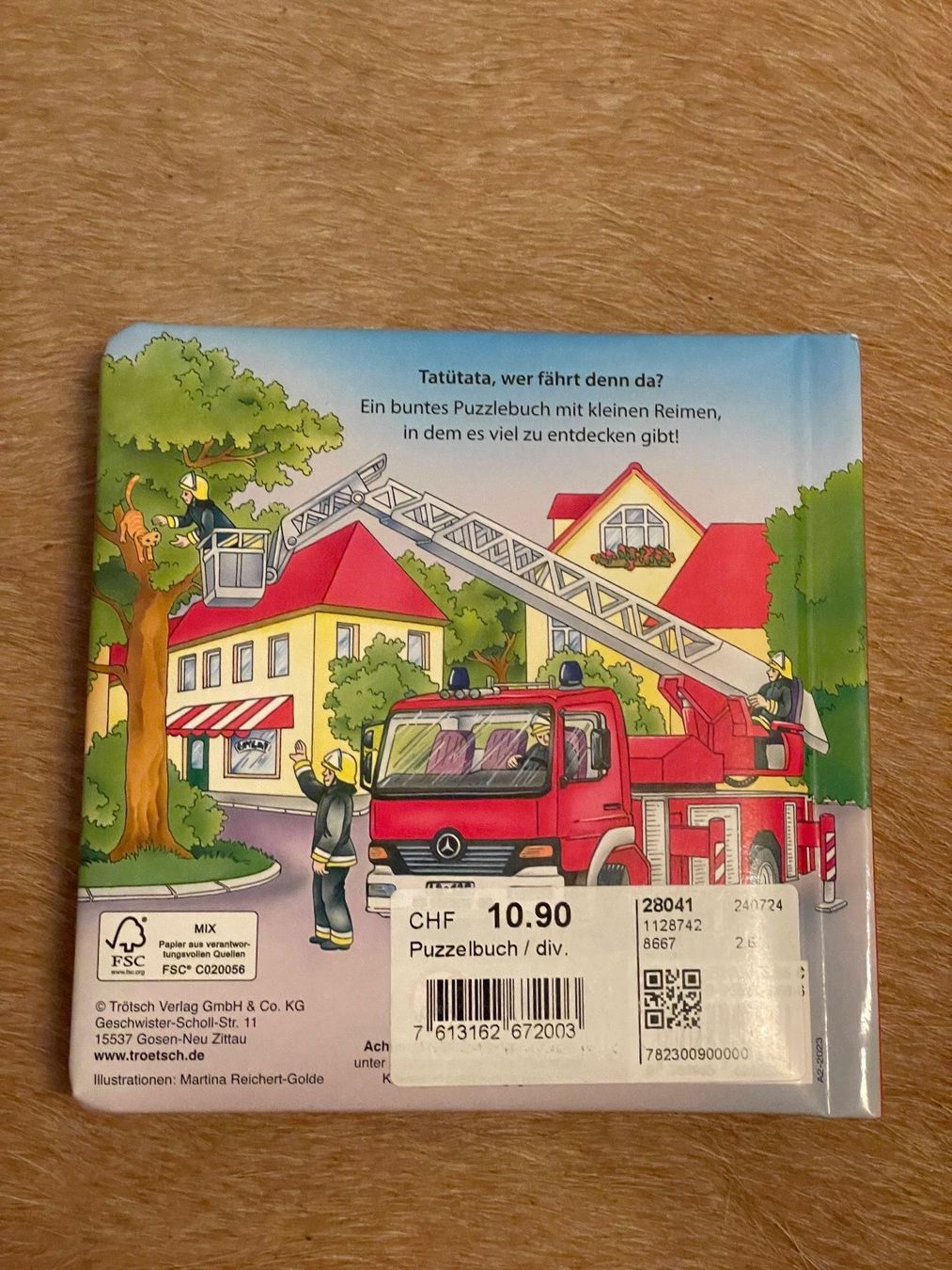 Livres: Puzzlebuch "Feuerwehr", 4 Puzzles, Kinderbuch – Neuf (Voir description) à luzern par plueschmors. 1