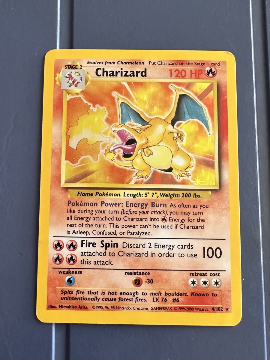Pokémon Carte collezionabili: Charizard Holo 4/102 Base Set - 4th Print 1999-2000 - EN – Usato da Lausanne venduto da yan_m5zs