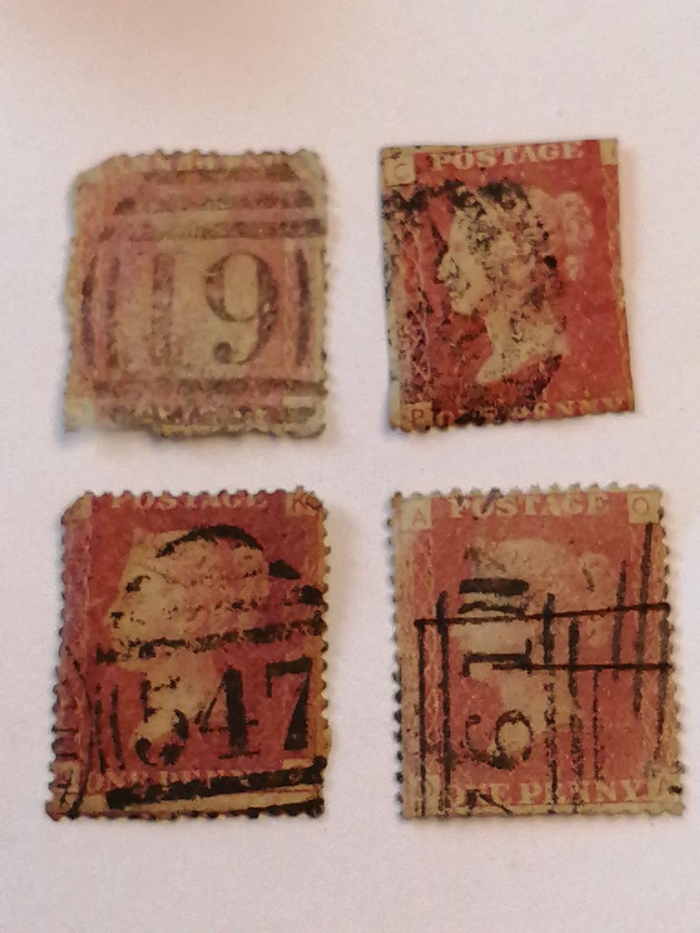 Tutti i francobolli: 4mal One Penny Reds 1864 bi 81 – Usato da Happerswil venduto da tschergi