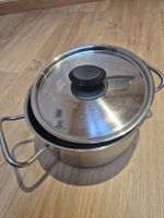 Topf mit Deckel Edelstahl Durchmesser 24cm 