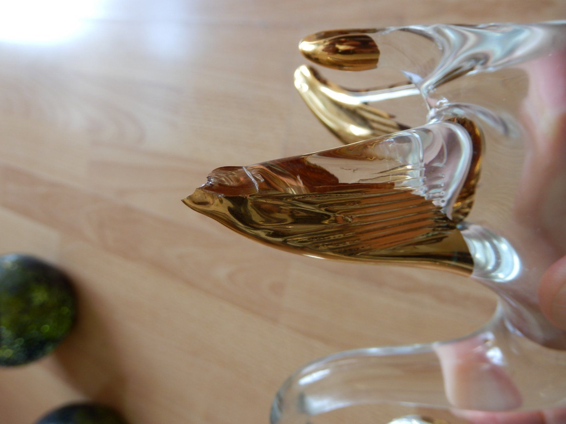 Statuette: Retro Designer Glasschwan mit Vergoldung... – Usato da Emmenbrücke venduto da Schubi1 3