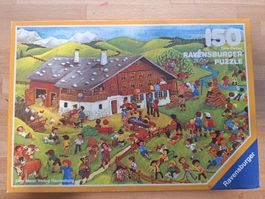Ravensburger Puzzle Ferien am Almhof 150 37x24cm 80'Vintage