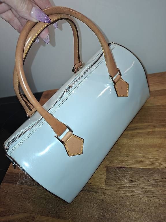 Taschen für Damen: Maison Mollerus Bowling Bag iceblau – Gebraucht aus Meinisberg von MartinaM1972