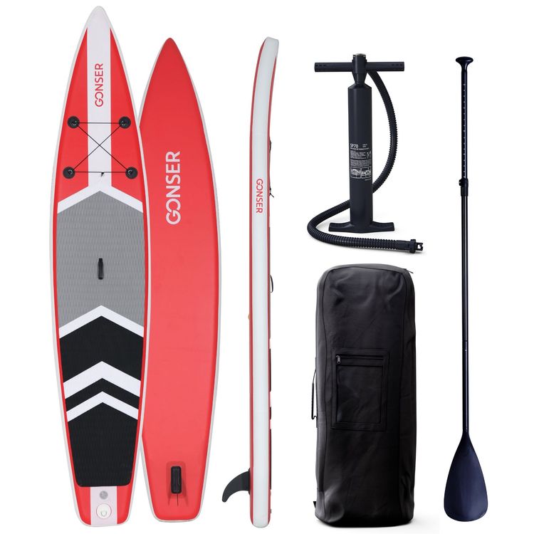 Produktbild von QMBasic SUP Paddel Steckbar Für Stand-up Paddling 2in1 | Doppelpaddel 229 Cm I-SUP Kajak 124