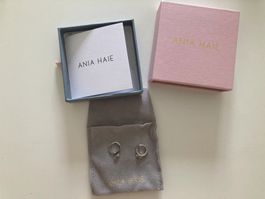 Ania Haie - Boucles d'oreilles créoles argentées avec pen...