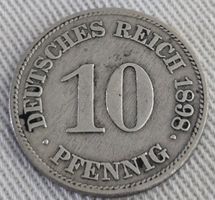Deutsches Reich 10 Pfennig 1898 Münze guter Zustand