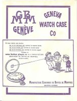 Manufacture Genevoise boîtes de montres - Werbung /Publicité