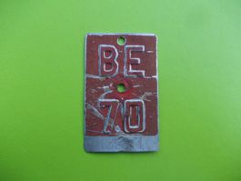 Velonummer / Fahrradnummer BE 70