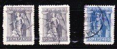 Lot 3 timbres - Grece - 1913/18 - Obl.